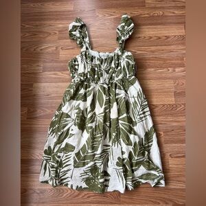 Abercrombie & Fitch Green Leaf Print Mini Dress